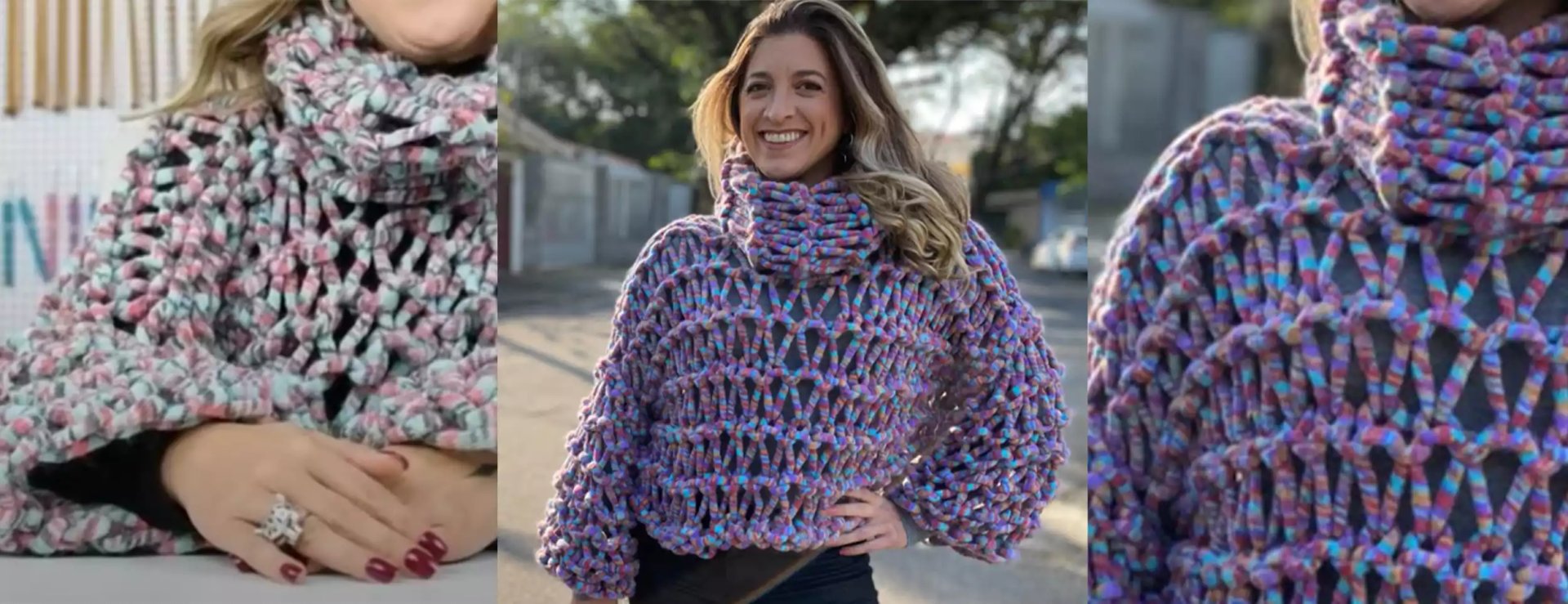 BLUSÃO COATS COM GOLA (TRICÔ)